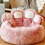 RelaxPaw™ Calming Bear Paw Pet Bed – Anti-Anxiety Sofa Bed